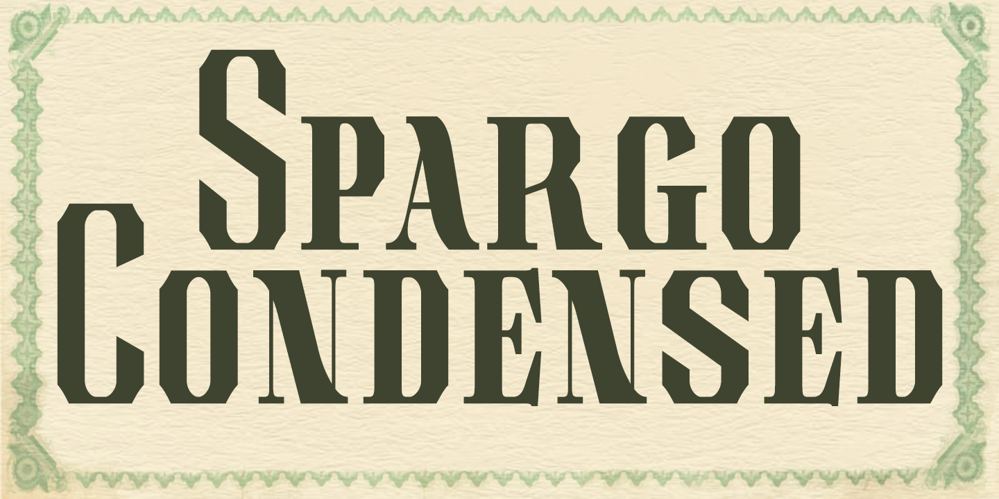 Пример шрифта Spargo #5